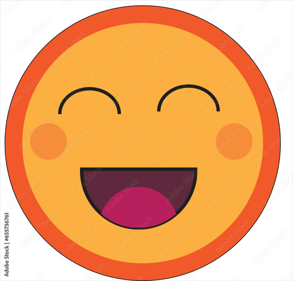 This is vector smile emoji. Ii is editable This is vector smile emoji. Ii is editable