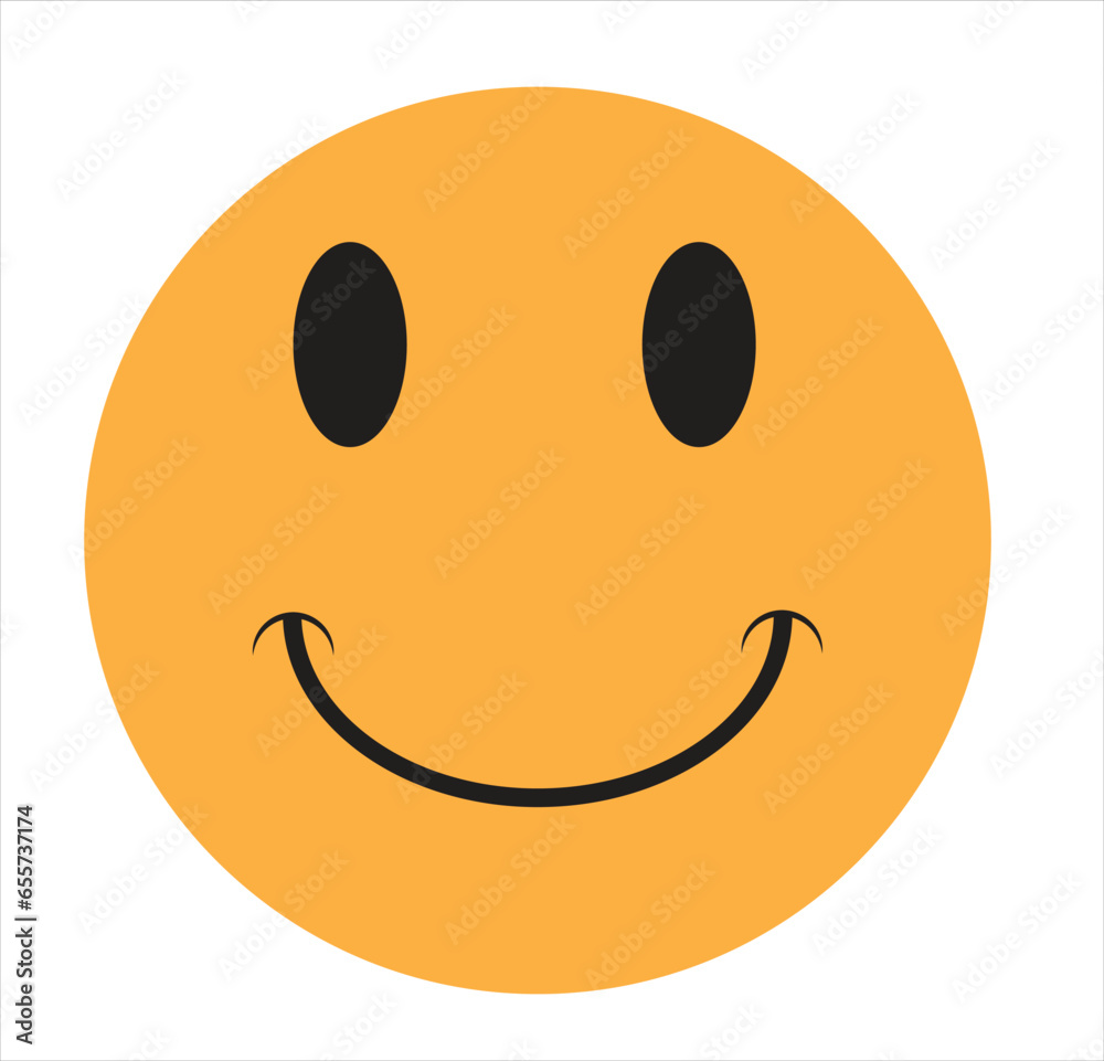 Fototapeta premium This is vector smile emoji. Ii is editable 