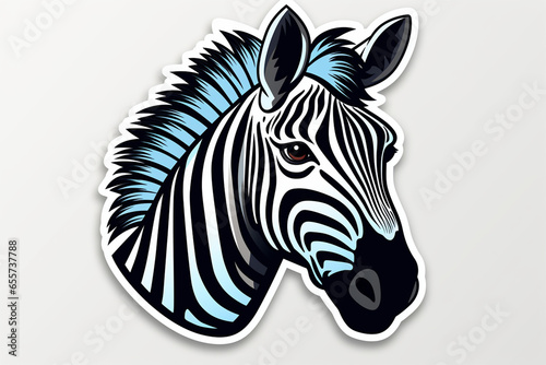 vector sticker design  a zebra