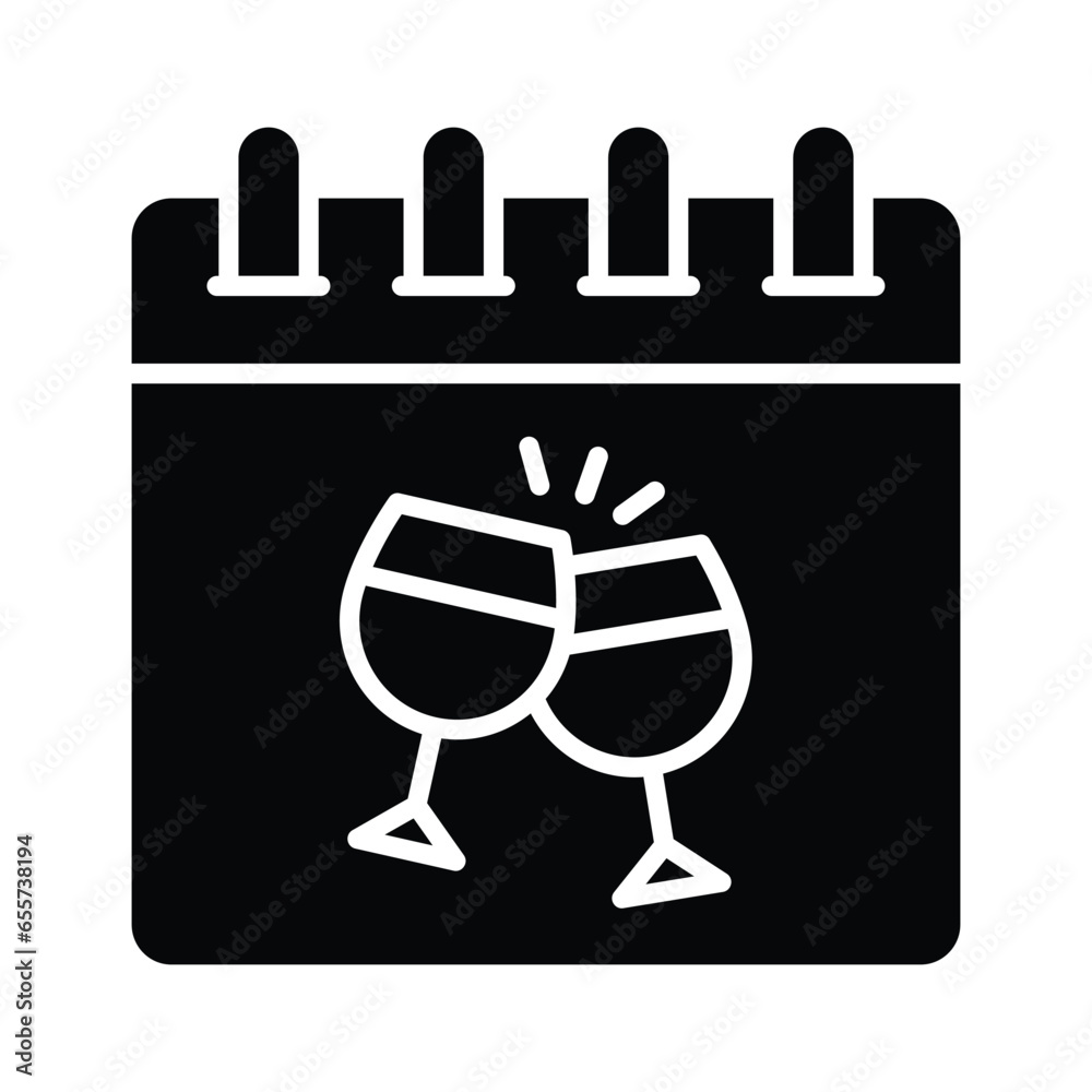 Obraz premium Cheers, party time vector design, isolated on white background