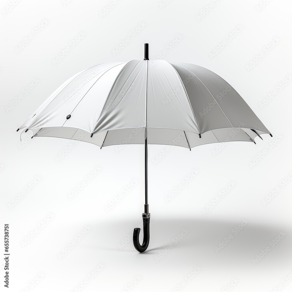Full View Umbrellaon A Completely , Isolated On White Background, For Design And Printing