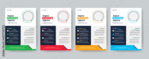 Modern Creative Corporate business, digital marketing agency flyer Brochure design, cover modern layout, annual report, poster, flyer in A4 template