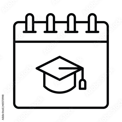 Simple Graduation Date icon. The icon can be used for websites, print material and presentation