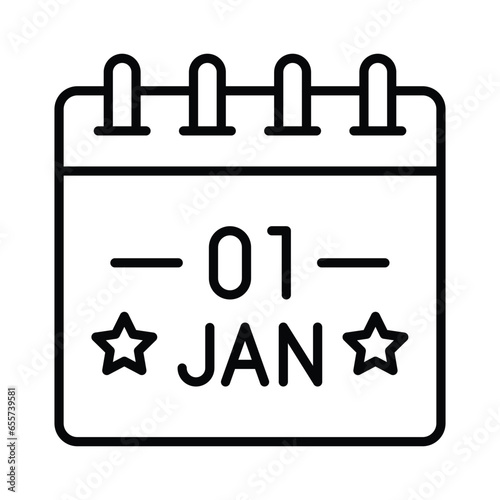 New year calendar vector design in modern style