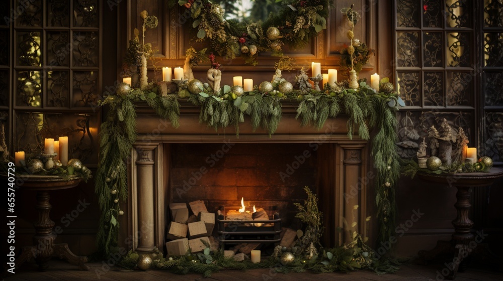 Christmas-Inspired Candle Holders and Handcrafted Garlands Transform Indoor Setting Christmas-Inspired Candle Holders and Handcrafted Garlands Transform Indoor Setting