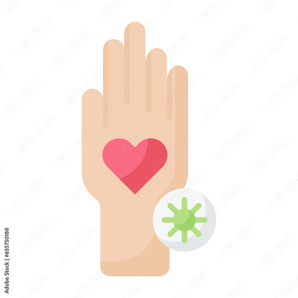 Obraz premium Tattoo Infection Flat Icon