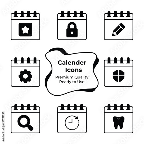 Get your hold on this beautifully designed calendar vectors set, ready for premium download