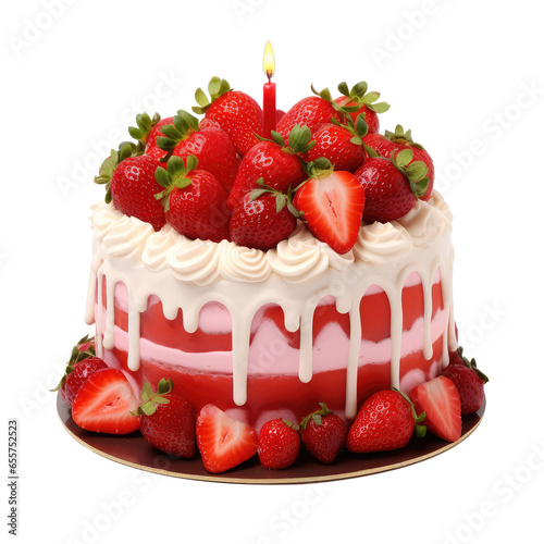 birthday cake isolated on white