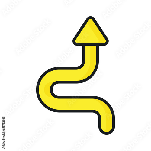 Zigzag or curved arrow vector design