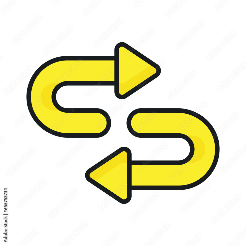 Download this premium icon of repeat arrow in trend style Download this premium icon of repeat arrow in trend style