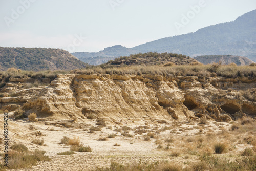 Desert landscape of the arid plateau of the Bardenas Reales, Arguedas, Navarra, Spain © Sebastian