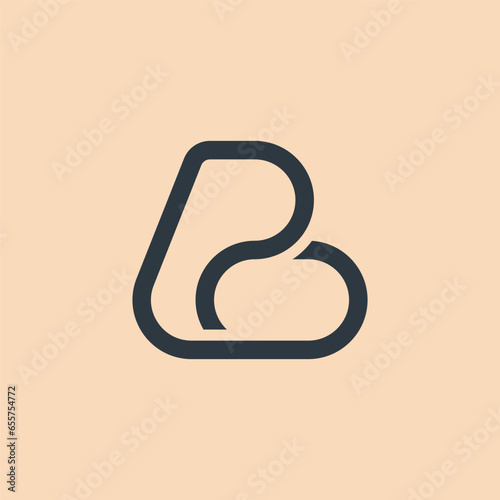 Combined logo of the letters R and B