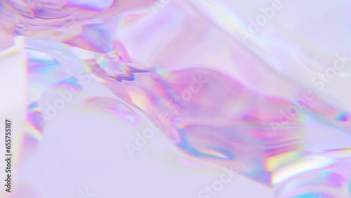 3d render beautiful waves holographic effect texture, liquid colorful rainbow spectrum gradient motion seamless loop simulation