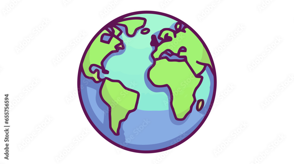 Flat planet Earth icon. Vector illustration for web banner, web and mobile, infographics Flat planet Earth icon. Vector illustration for web banner, web and mobile, infographics