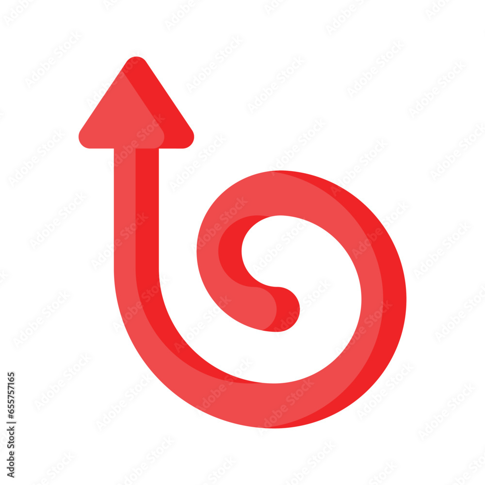 Curved arrow vector design isolated on white background Curved arrow vector design isolated on white background