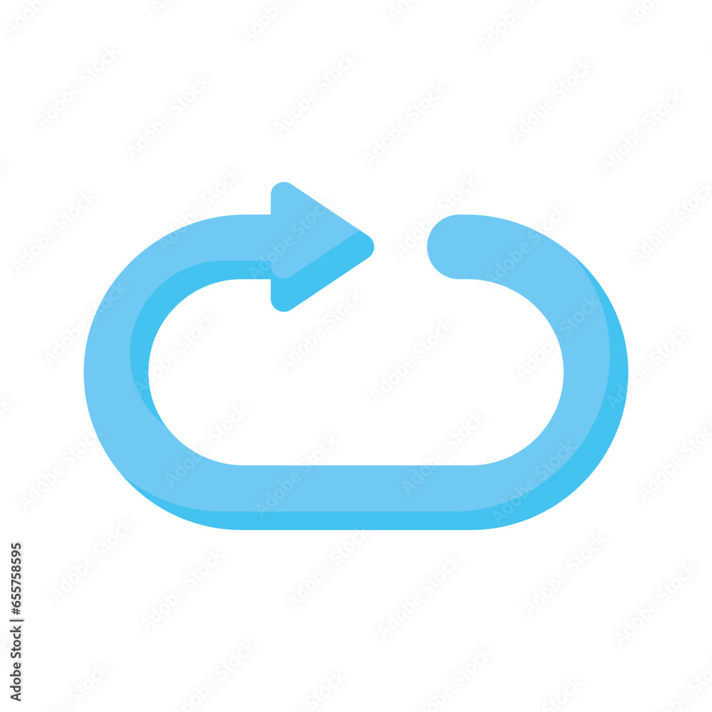 Download this premium icon of repeat arrow in trend style Download this premium icon of repeat arrow in trend style