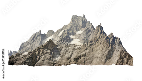 peaks in the mountains isolated on transparent background cutout © Papugrat