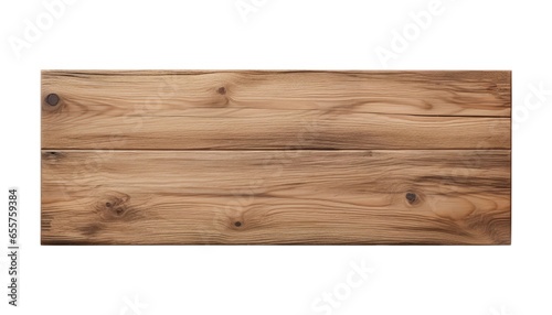 old wooden board isolated on transparent background cutout