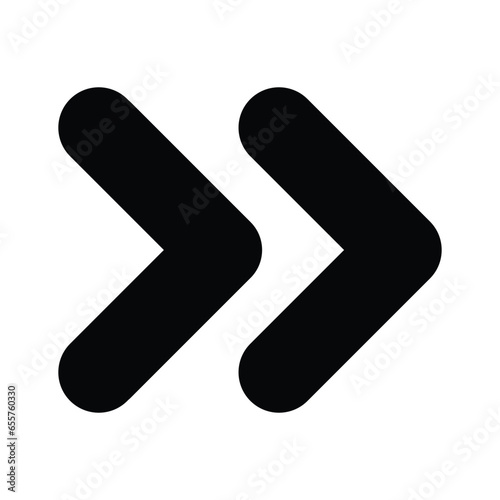 Forward button icon design, fast forward vector, media button