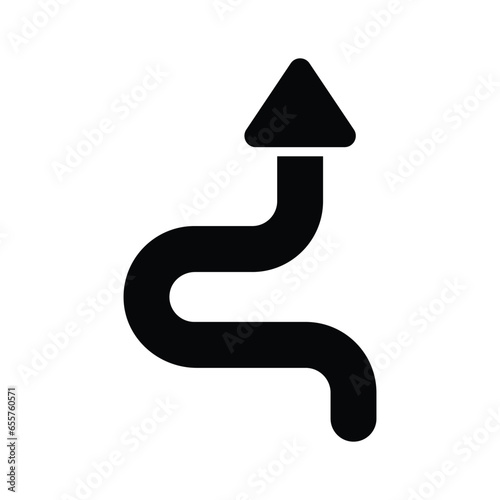Zigzag or curved arrow vector design