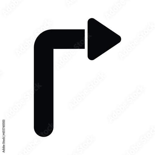 Turn Right sign vector design, traffic road sign