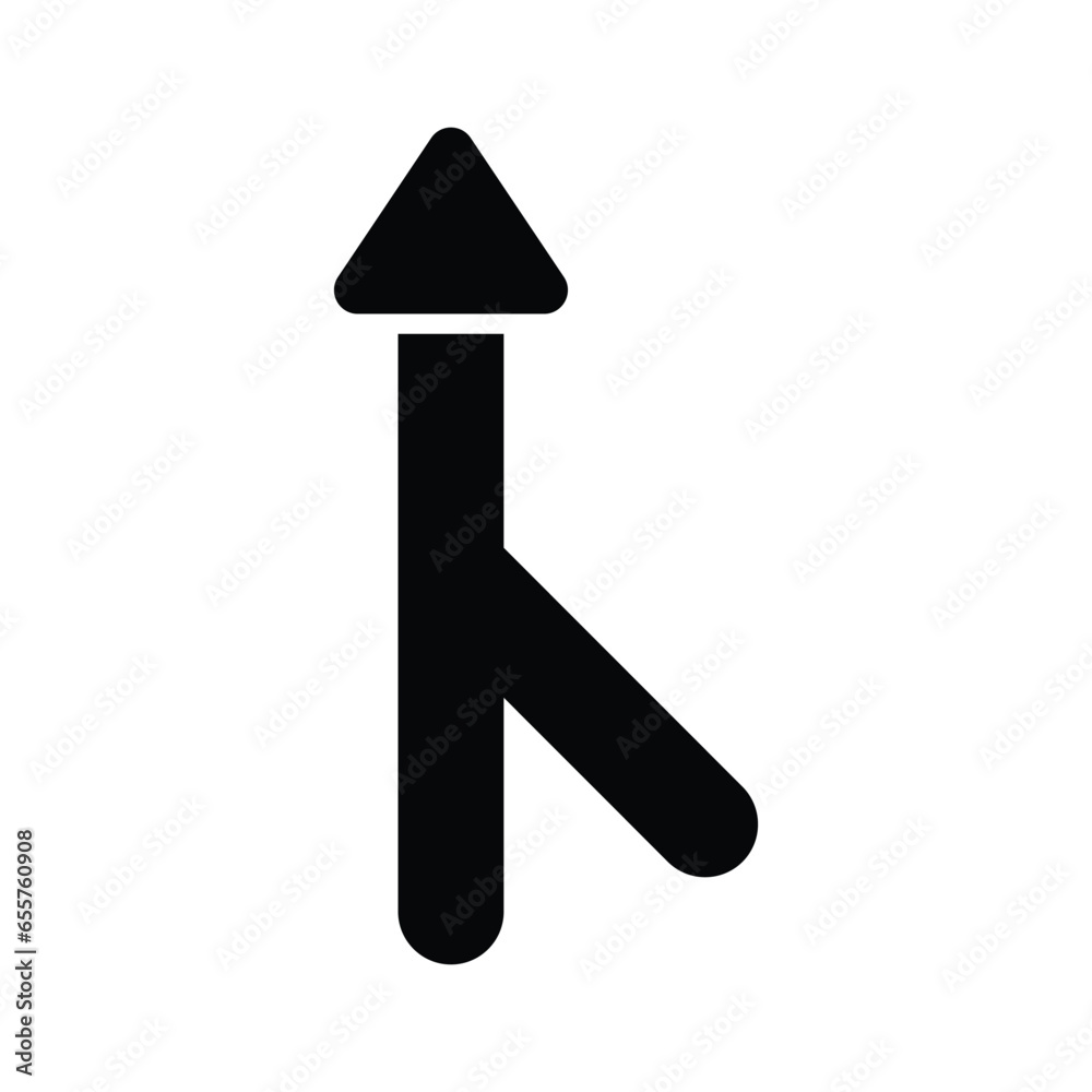 Check this carefully crafted icon of y intersection arrow
