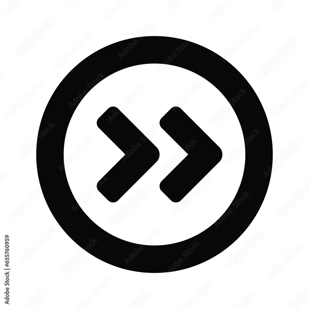 Forward button icon design, fast forward vector, media button Forward button icon design, fast forward vector, media button