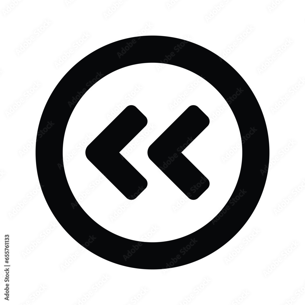 Fast backward arrow icon design, ready for premium use Fast backward arrow icon design, ready for premium use