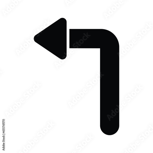 Turn Left sign vector design, traffic road sign