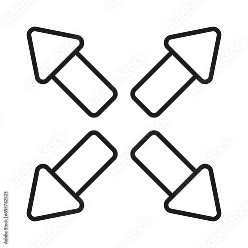 Check this carefully crafted icon of directional arrows