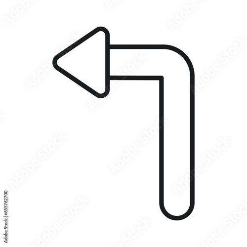 Turn Left sign vector design, traffic road sign