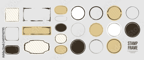stamp label frame vector data
