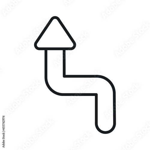 Ascending arrow vector icon in trendy style