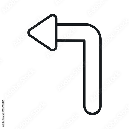 Turn Left sign vector design, traffic road sign