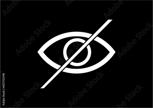 hiden icon sign