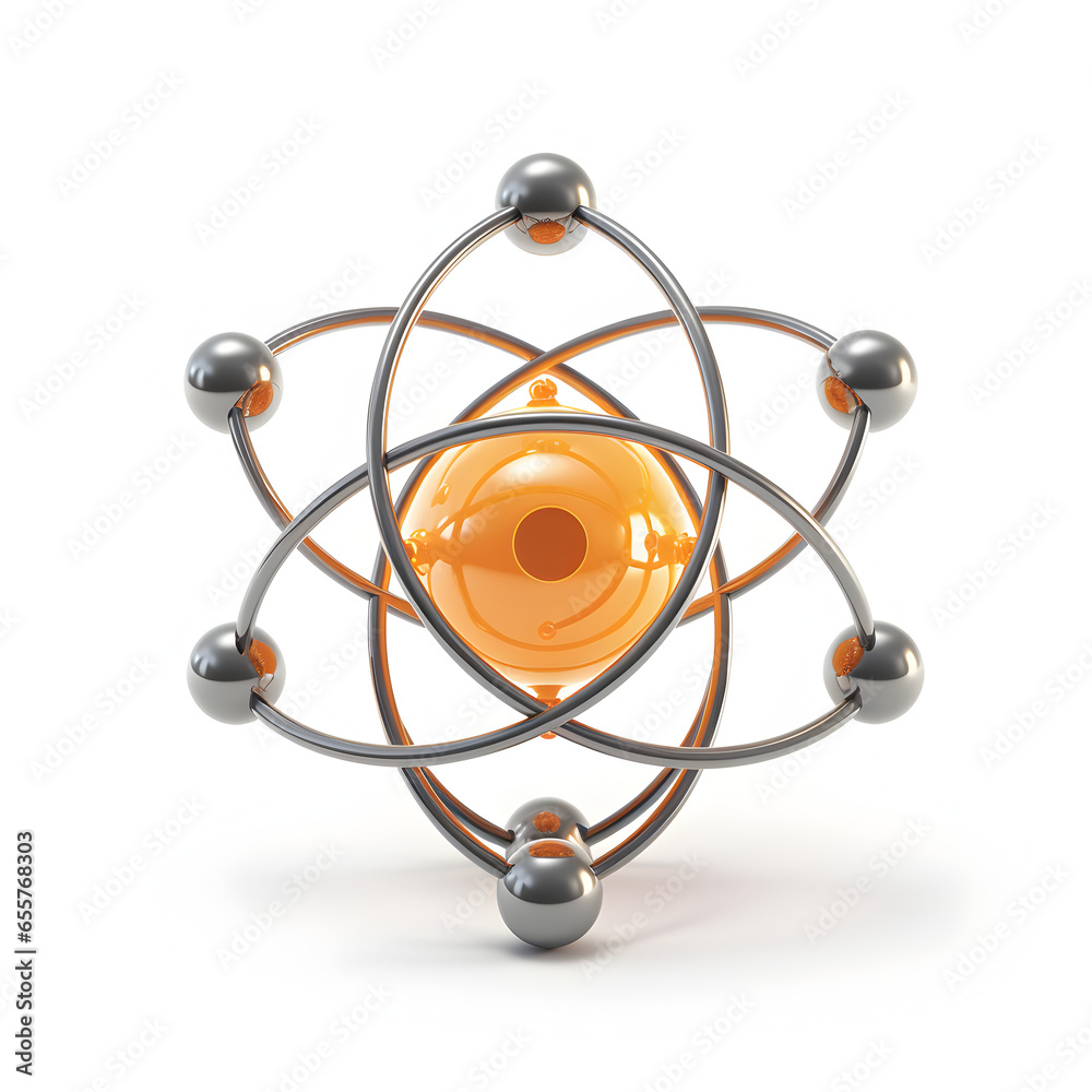 Atom icon modern science technology, science isolated on white background Atom icon modern science technology, science isolated on white background