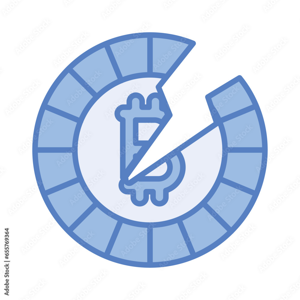 Check this amazing icon of bitcoin halving in modern style Check this amazing icon of bitcoin halving in modern style