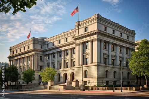 Historic Washington, D.C. government building. Generative AI