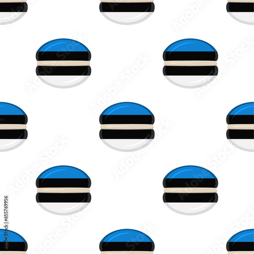 Pattern cookie with flag country Estonia in tasty biscuit