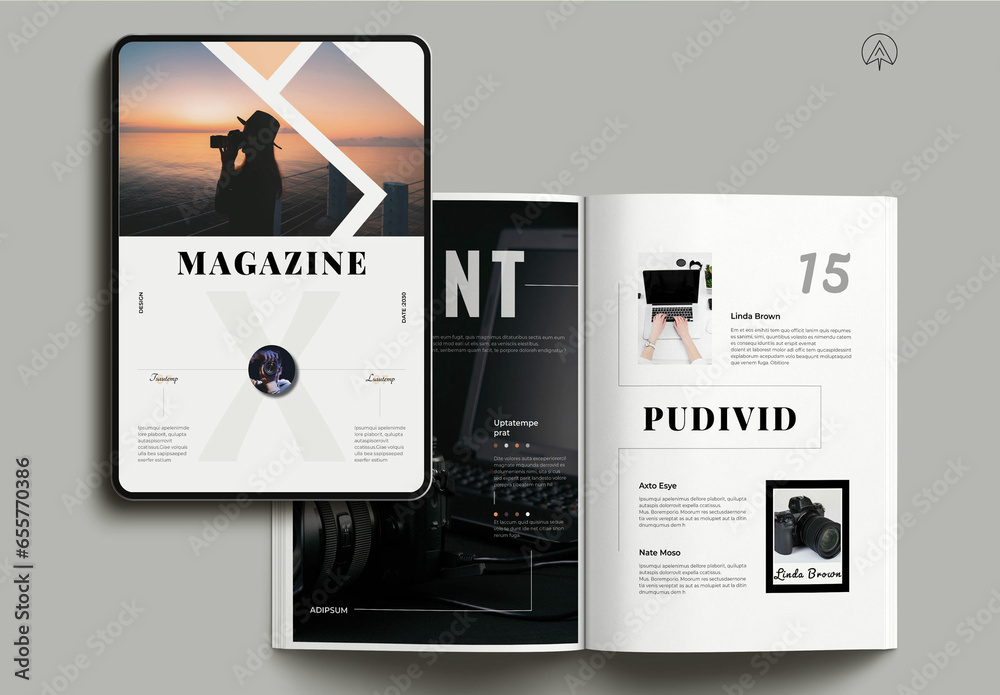 Minimal Magazine Template Stock Template | Adobe Stock