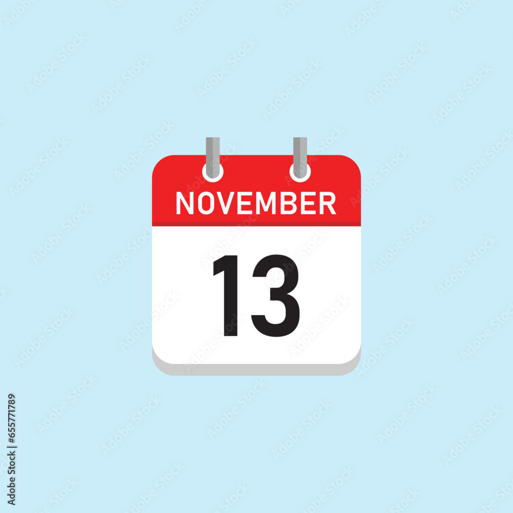 November 13 Concept Design. Vector Illustration. November 13 Concept Design. Vector Illustration.