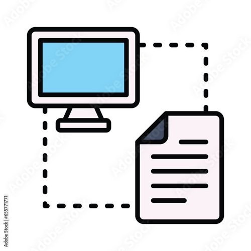 Peer to peer network vector design in modern style
