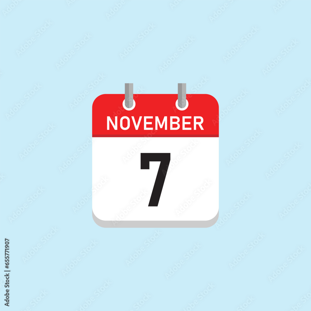 November 7 Concept Design. Vector Illustration. November 7 Concept Design. Vector Illustration.