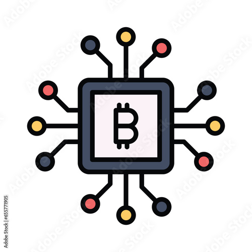 Have a look at this beautiful icon of Cpu mining, customizable vector