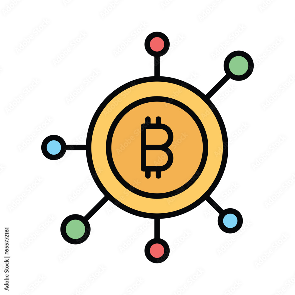 Cryptocurrency coin vector design, bitcoin icon in modern style Cryptocurrency coin vector design, bitcoin icon in modern style