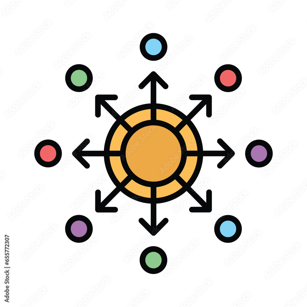 Visually perfect vector of decentralized system, isolated on white background Visually perfect vector of decentralized system, isolated on white background
