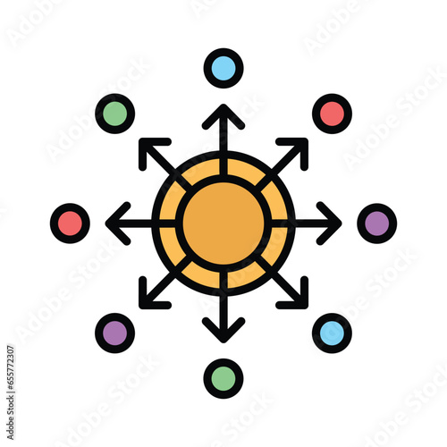 Visually perfect vector of decentralized system, isolated on white background