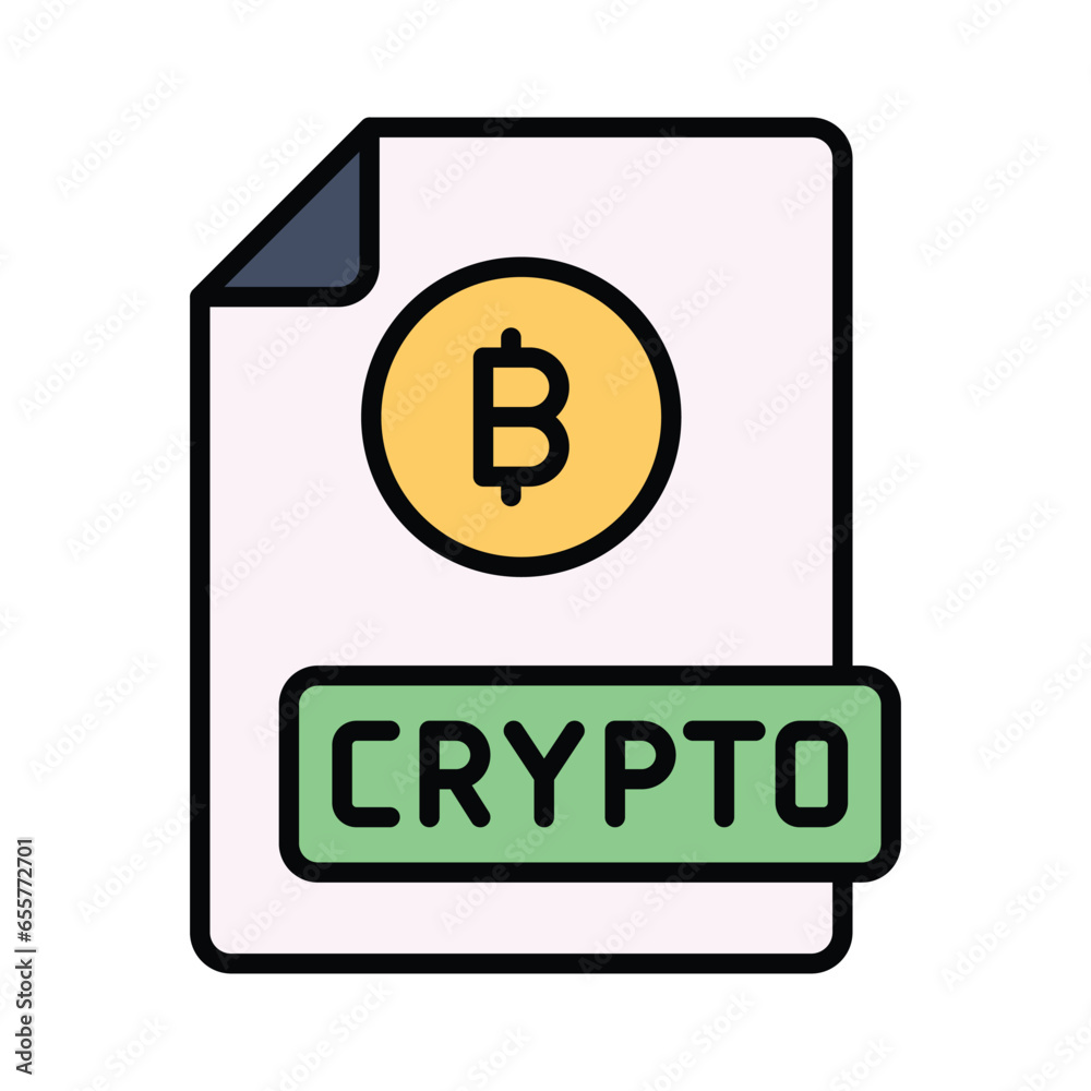Well designed icon of bitcoin document, Btc with document Well designed icon of bitcoin document, Btc with document