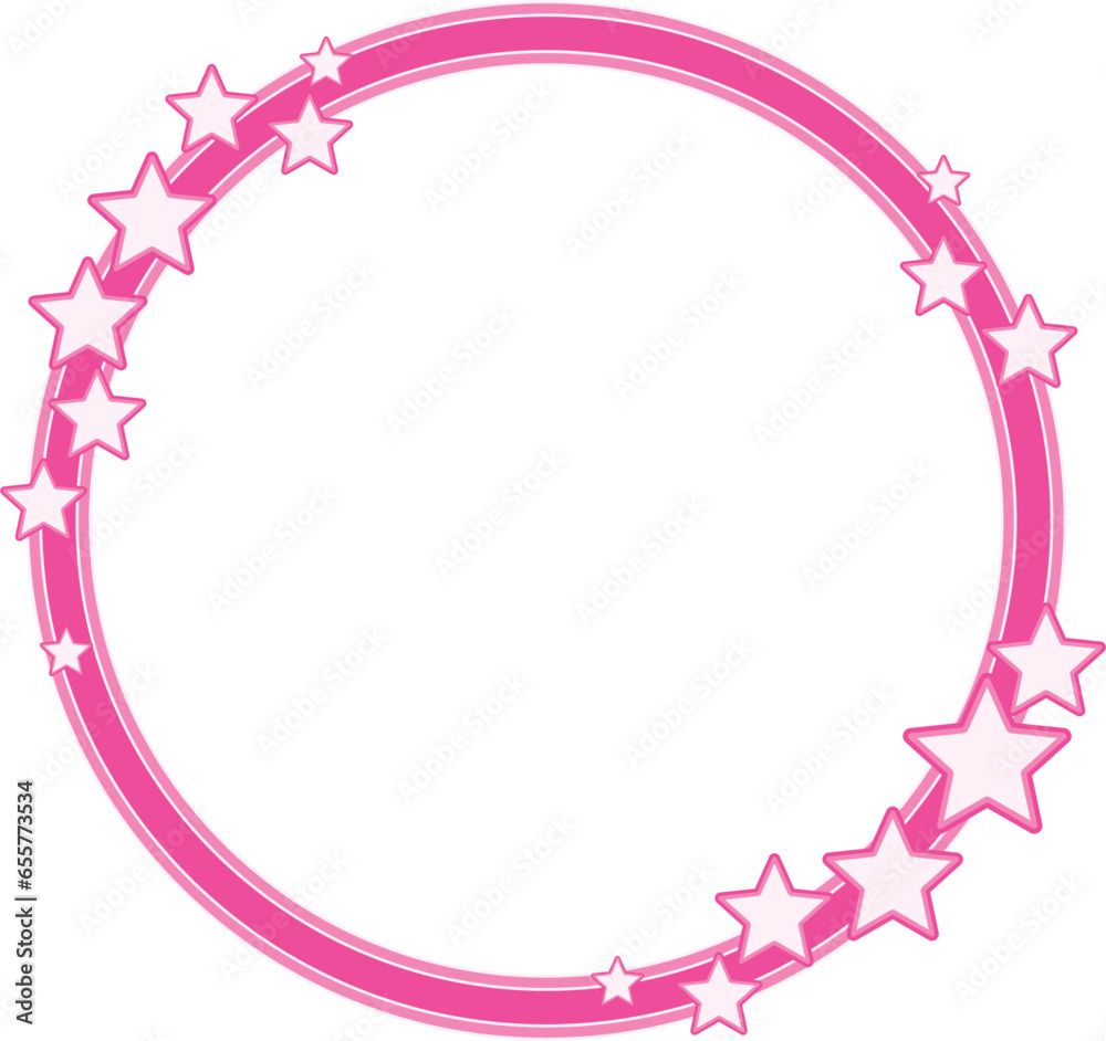 Pink Stars Shape Vector Illustration