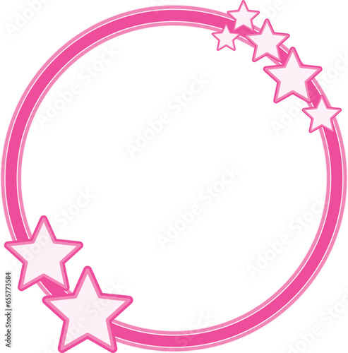 Pink Stars Shape Vector Illustration